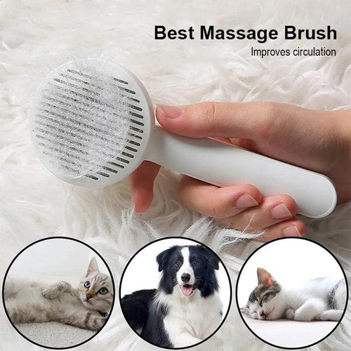 Self Cleaning Pet Grooming  Slicker Brush