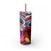 Skinny Tumbler with Straw – 20 oz Stainless Steel Cup