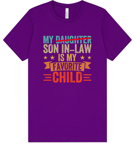 Son in Law is My Favorite Adult Bella Canvas Shirt