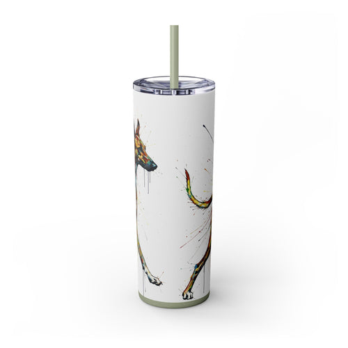 Skinny Tumbler with Straw – 20 oz Stainless Steel Cup