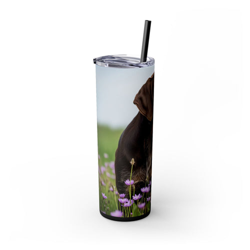 Skinny Tumbler with Straw – 20 oz Stainless Steel Cup