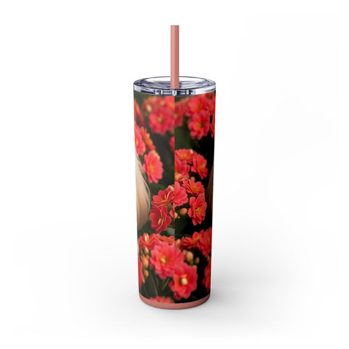 Skinny Tumbler with Straw – 20 oz Stainless Steel Cup