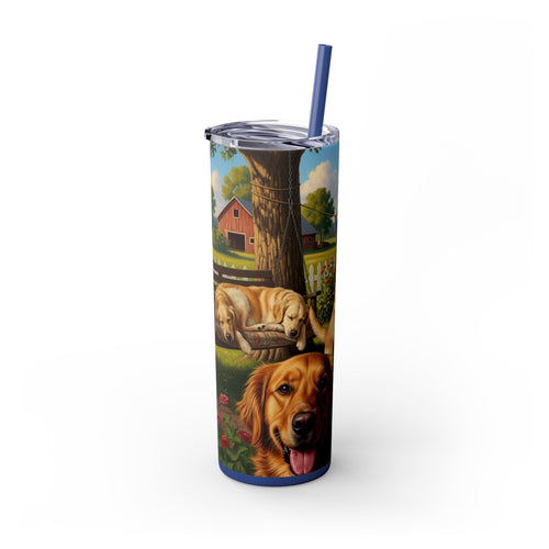 Skinny Tumbler with Straw – 20 oz Stainless Steel Cup