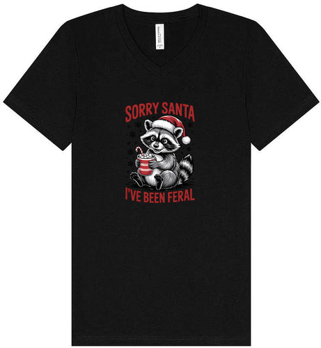 Sorry Santa I've Been Feral Unisex V-Neck Shirt