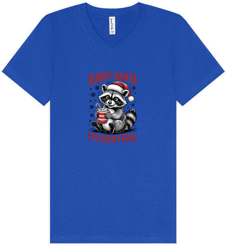 Sorry Santa I've Been Feral Unisex V-Neck Shirt