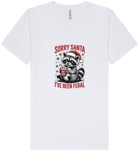 Sorry Santa I've Been Feral Unisex V-Neck Shirt