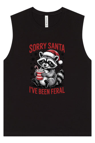 Sorry Santa I've Been Feral Muscle Tank