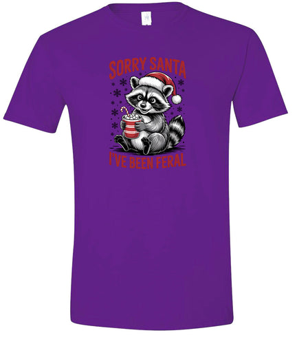 Sorry Santa I've Been Feral Adult Gildan Soft Shirt