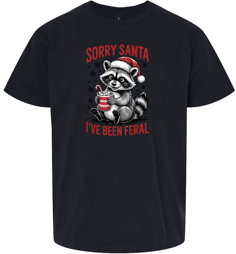 Sorry Santa I've Been Feral Children's Gildan Soft Shirt