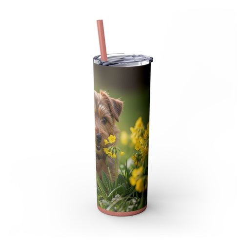 Skinny Tumbler with Straw – 20 oz Stainless Steel Cup