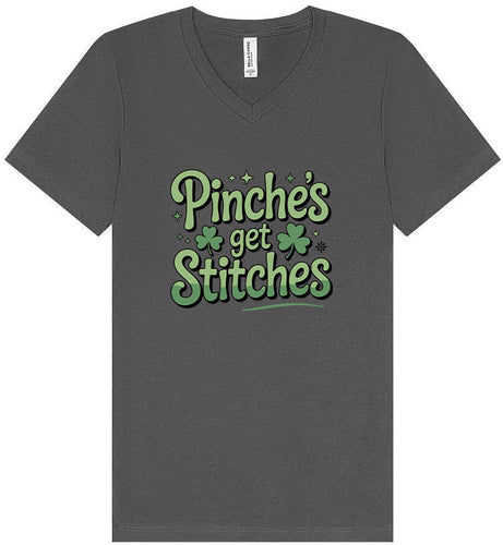 Pinches Get Stitches Unisex V-Neck Shirt