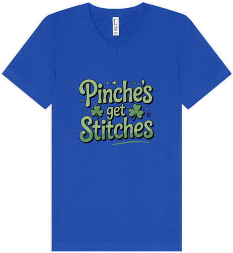 Pinches Get Stitches Unisex V-Neck Shirt