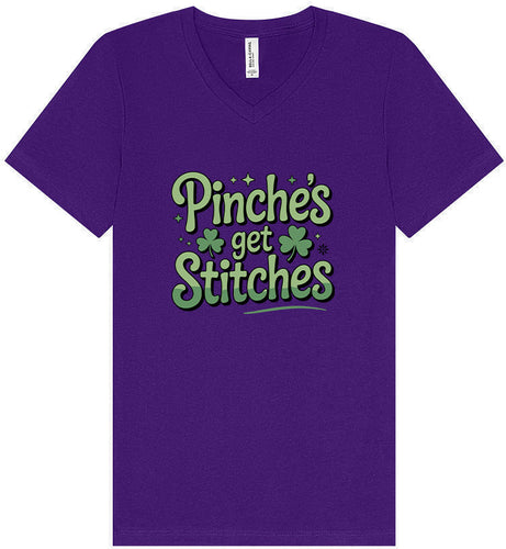 Pinches Get Stitches Unisex V-Neck Shirt