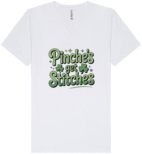 Pinches Get Stitches Unisex V-Neck Shirt
