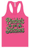 Pinches Get Stitches Women's Racerback Tank