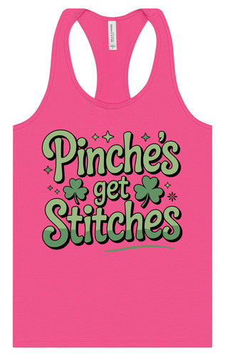 Pinches Get Stitches Women's Racerback Tank