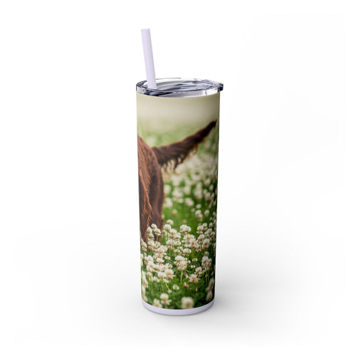 Skinny Tumbler with Straw – 20 oz Stainless Steel Cup