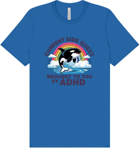 Side Quest Brought By ADHD Adult Bella Canvas Shirt