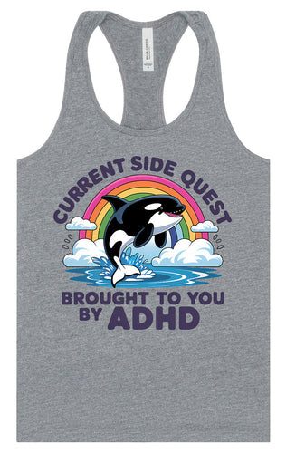 Side Quest Brought By ADHD Women's Racerback Tank
