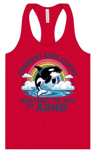 Side Quest Brought By ADHD Women's Racerback Tank