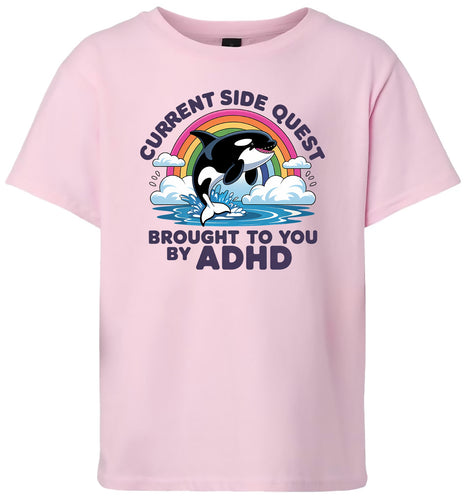 Side Quest Brought By ADHD Children's Gildan Soft Shirt
