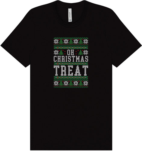 Sweater Style Oh Christmas Treat Adult Bella Canvas Shirt