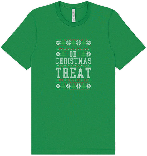 Sweater Style Oh Christmas Treat Adult Bella Canvas Shirt