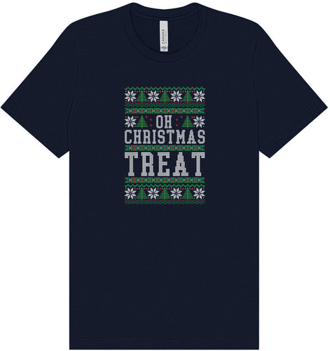 Sweater Style Oh Christmas Treat Adult Bella Canvas Shirt