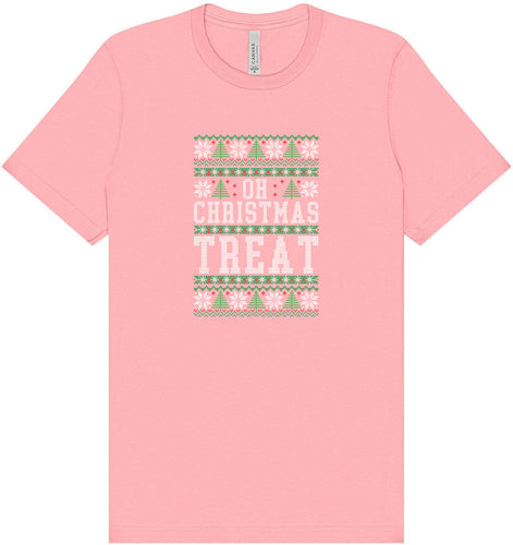 Sweater Style Oh Christmas Treat Adult Bella Canvas Shirt