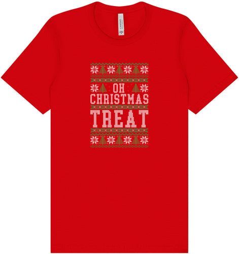 Sweater Style Oh Christmas Treat Adult Bella Canvas Shirt