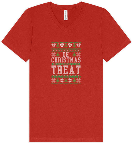 Sweater Style Oh Christmas Treat Unisex V-Neck Shirt