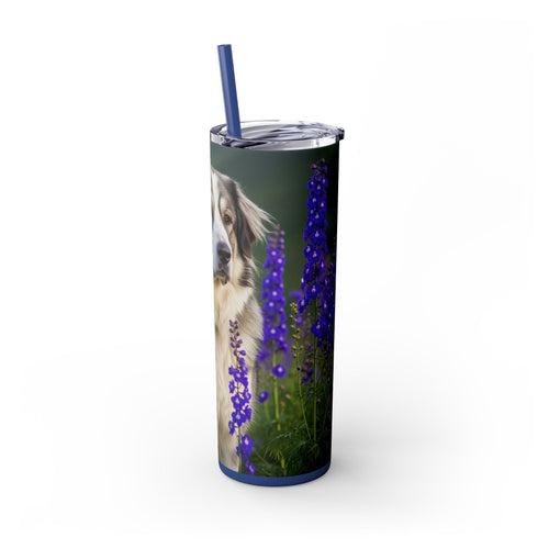 Skinny Tumbler with Straw – 20 oz Stainless Steel Cup
