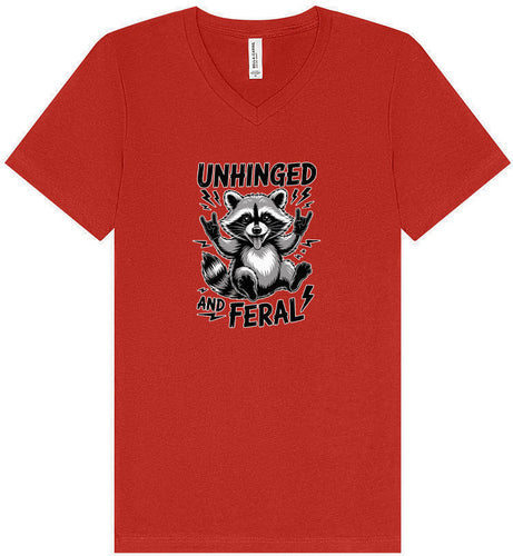 Unhinged and Feral Unisex V-Neck Shirt
