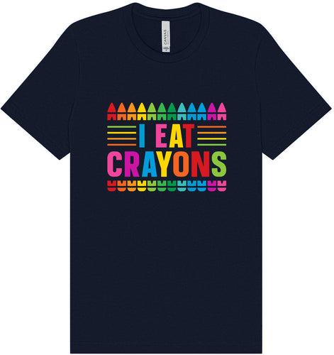 I Eat Crayons Adult Bella Canvas Shirt
