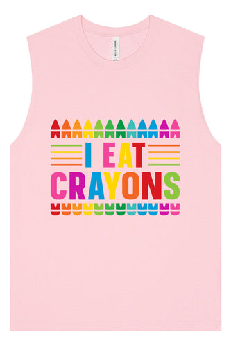 I Eat Crayons Muscle Tank