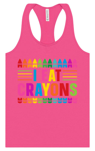 I Eat Crayons Women's Racerback Tank