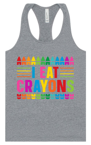 I Eat Crayons Women's Racerback Tank