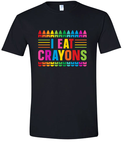 I Eat Crayons Adult Gildan Soft Shirt