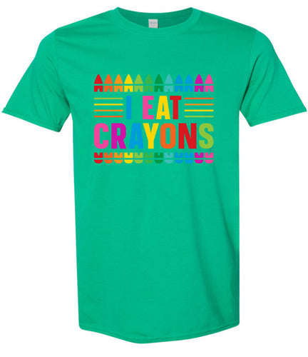 I Eat Crayons Adult Gildan Soft Shirt
