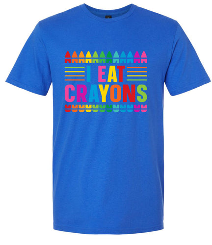 I Eat Crayons Adult Gildan Soft Shirt