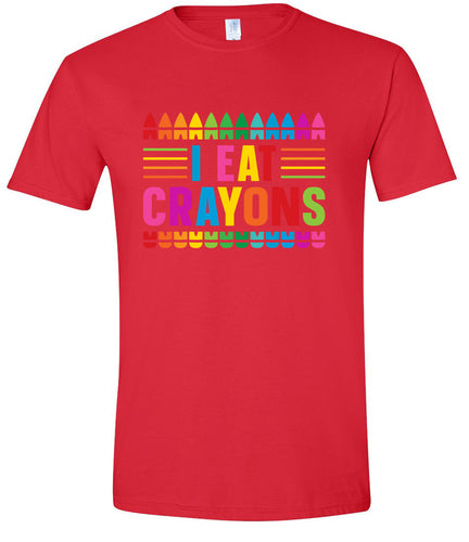 I Eat Crayons Adult Gildan Soft Shirt