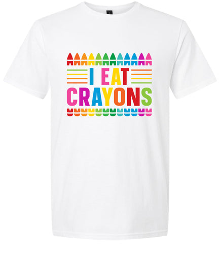 I Eat Crayons Adult Gildan Soft Shirt