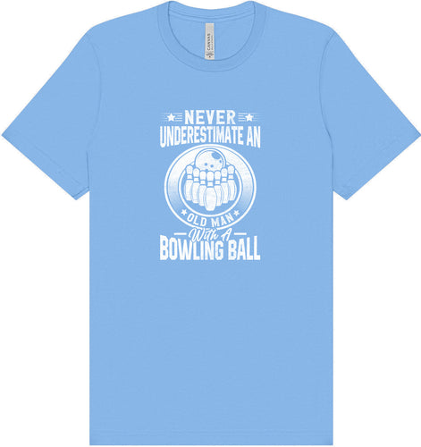 An Old Man with a Bowling Ball Adult Bella Canvas Shirt