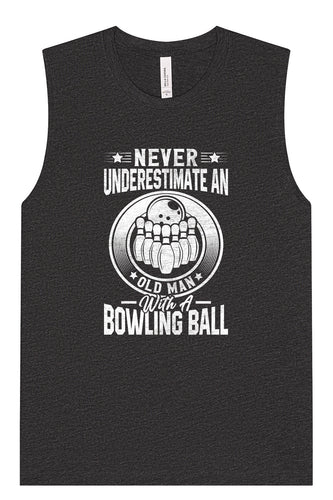 An Old Man with a Bowling Ball Muscle Tank
