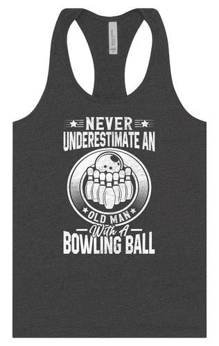 An Old Man with a Bowling Ball Women's Racerback Tank