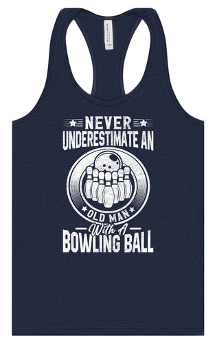 An Old Man with a Bowling Ball Women's Racerback Tank
