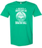 An Old Man with a Bowling Ball Adult Gildan Soft Shirt