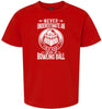 An Old Man with a Bowling Ball Children's Gildan Soft Shirt