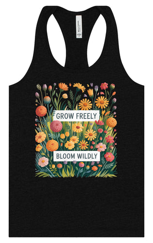 Grow Freely, Bloom Wildly Women's Racerback Tank