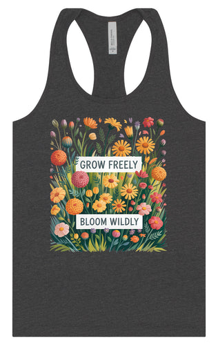 Grow Freely, Bloom Wildly Women's Racerback Tank